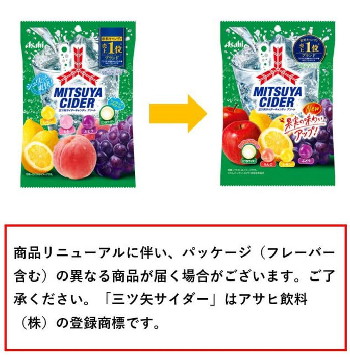 Asahi Mitsuya Cider Assorted Fruit Candy 112g Delicious Fruit Flavors