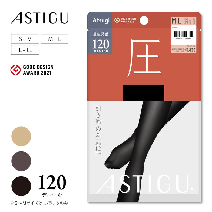 Atsugi Astigu 120 Denier Warming Hot Compression Tights Ap1312