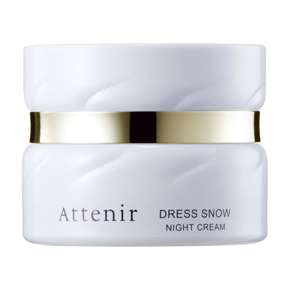 Attenir Dress Snow Night Cream 35g Refill with Case Whitening Anti-Aging