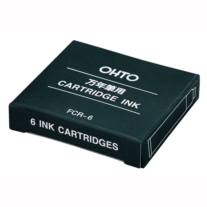 Ohto Black Cartridge Ink for Fountain Pen Box of 10 - FCR-6