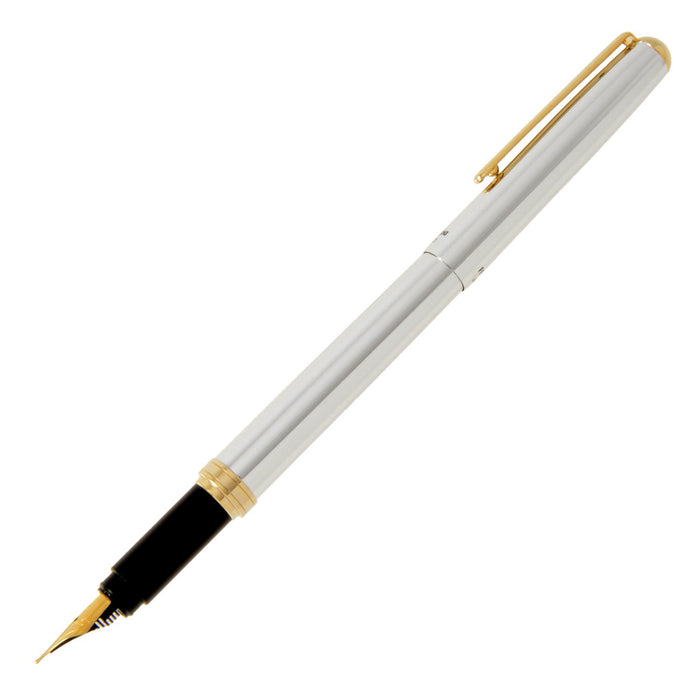 Ohto F-Lapa FF-10Nb-Sv Silver Fountain Pen - Ideal for Professional Writing