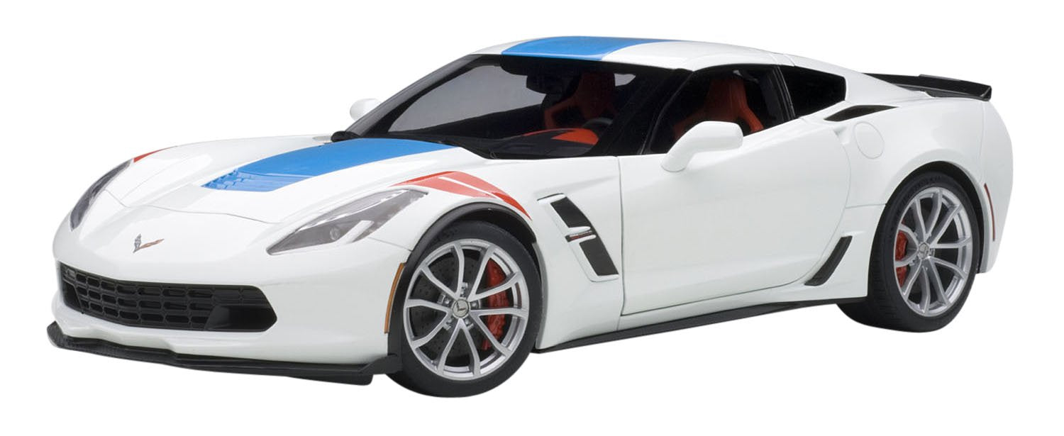 Autoart 1/18 Corvette C7 Gransport White/Blue Red Hashmark