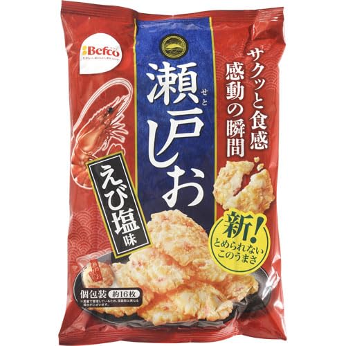 Kuriyama Befco Seto Shio Rice Crackers Shrimp Flavor 83g