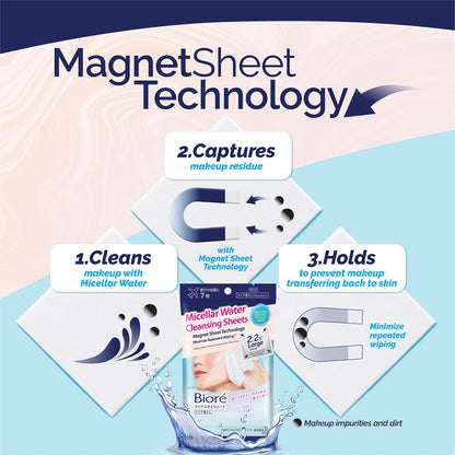 Biore Clear Wipe Sheets 7 Pack – Gentle and Effective Makeup Remover