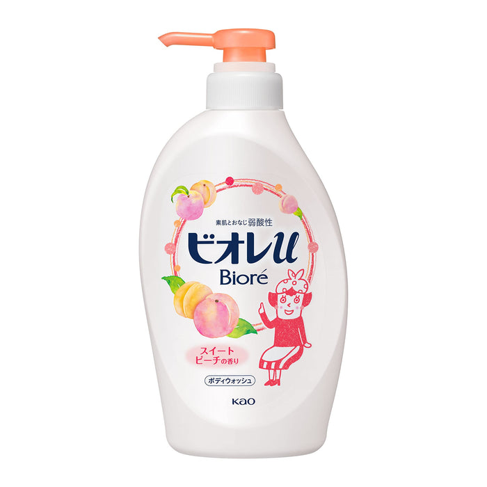 Biore U Sweet Peach Scent Pump Bottle - Refreshing Cleanser