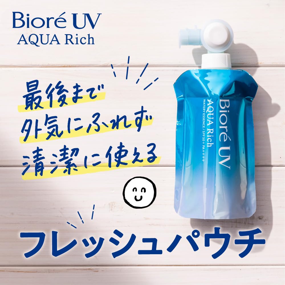Biore UV Aqua Rich Watery Essence Fresh Pouch 120G SPF50 Sunscreen