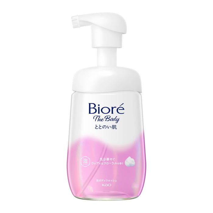 Biore U Totonoihada Foam Body Wash 480ml Woody Floral Scent Pump