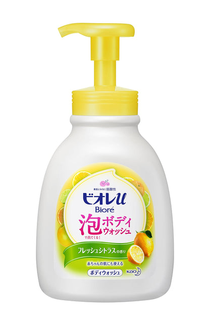 Biore U Foaming Body Wash Pump Citrus 600ml Biore U Gentle Cleanser