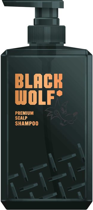 Black Wolf Premium Scalp Shampoo 380ml for Voluminous Black Hair with Citrus Scent