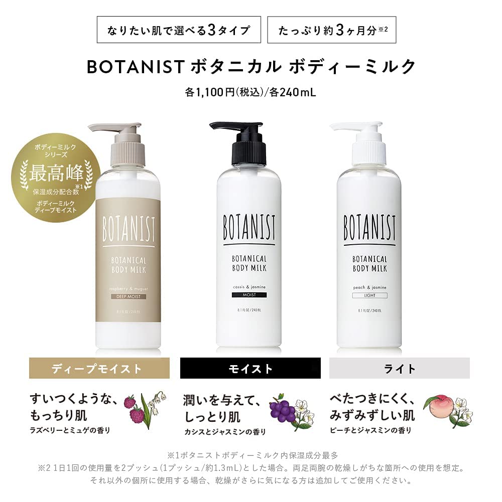 Botanist 植物身體乳 240ml - 深層保濕 無矽油護理