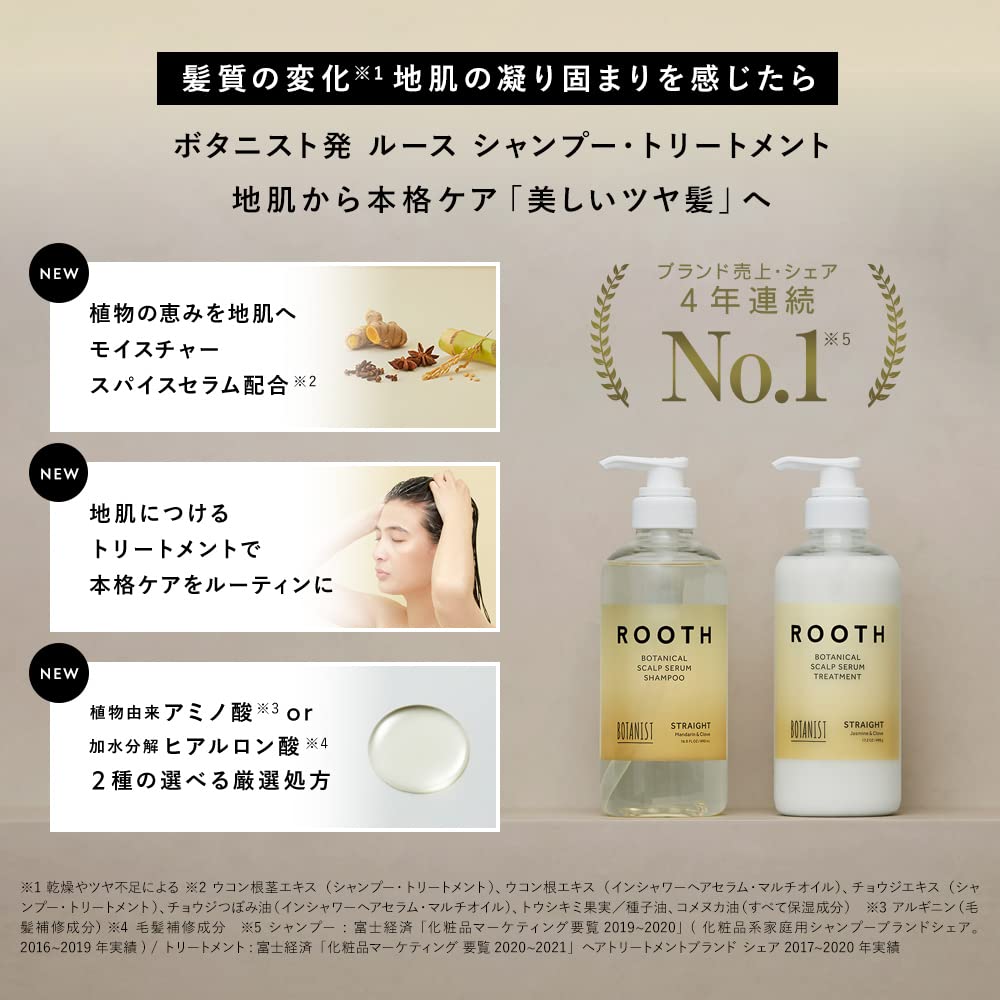 BOTANIST ROOTH Airy Loose Shampoo 490ml with Scalp Serum – Japan