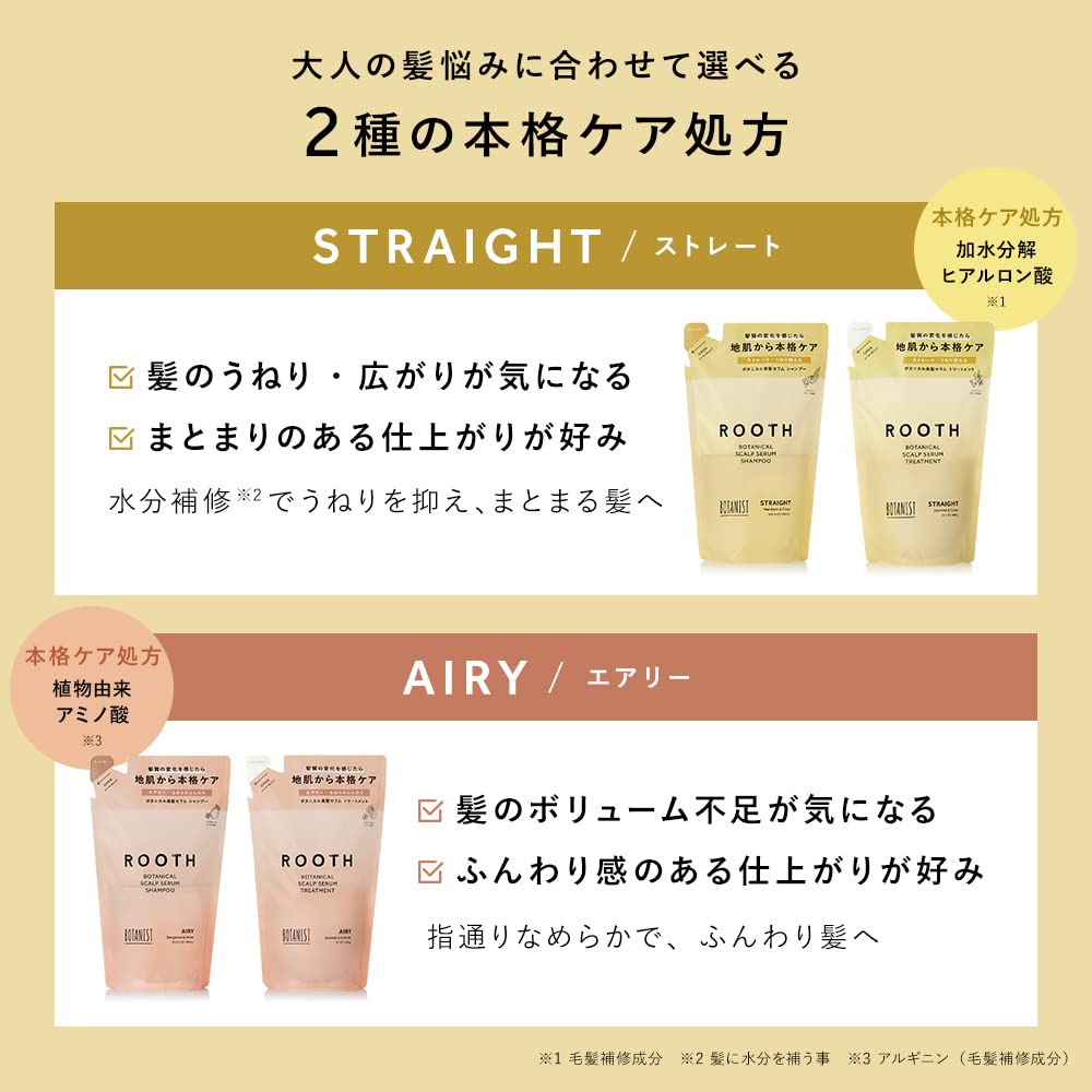 Botanist Rooth Shampoo Refill Straight 400ML For Smooth Hair