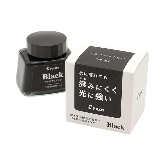 Pilot 30ml Black Bottle Ink for Fountain Pen Tsuwairo Strong Color Pigment Ink-30TW
