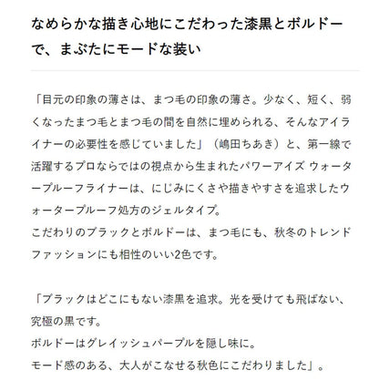 Brilliage Power Eyes Waterproof Liner Brown by Chiaki Shimada