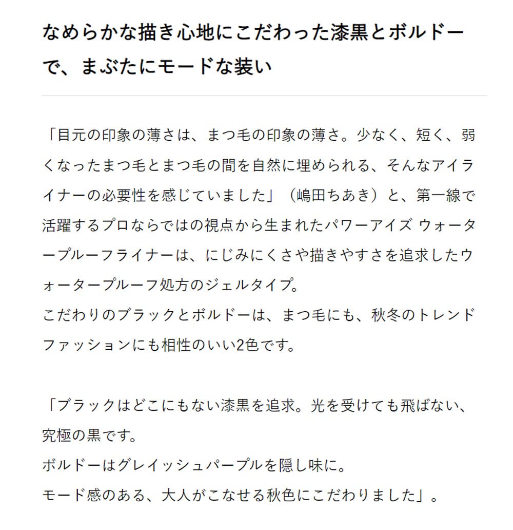 Brilliage Power Eyes Waterproof Brown Liner by Chiaki Shimada