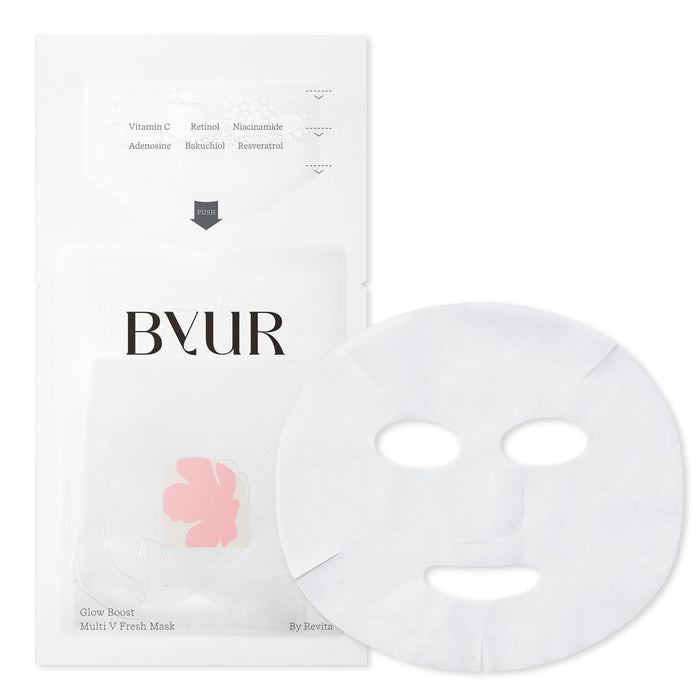 Byur Sheet Mask Face Pack Glow Boost Multi-V Fresh Mask 1 Sheet