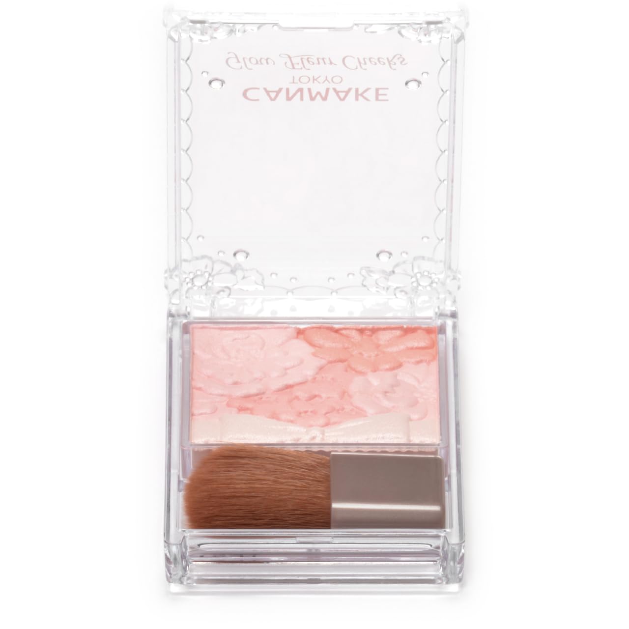 Canmake Glow Fleur Cheeks Blush Milky Coral Gloss for Radiant Glow