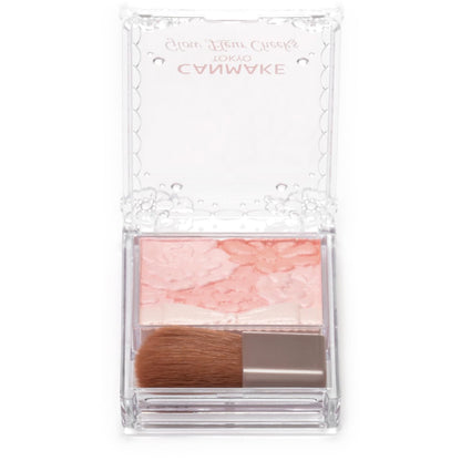 Canmake Glow Fleur Cheeks Blush Milky Coral Gloss for Radiant Glow