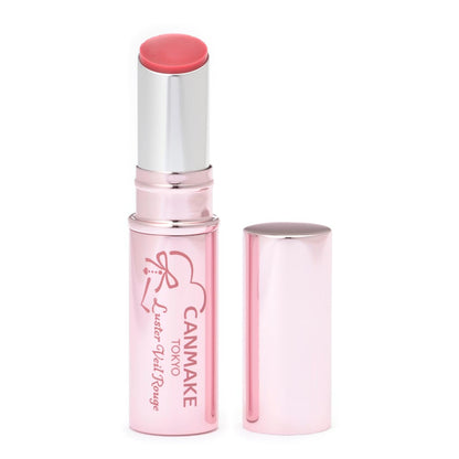 Canmake Luster Veil Rouge 01 Lychee Peche 3G ลิปสติกเนื้อกลอสให้ความชุ่มชื้น