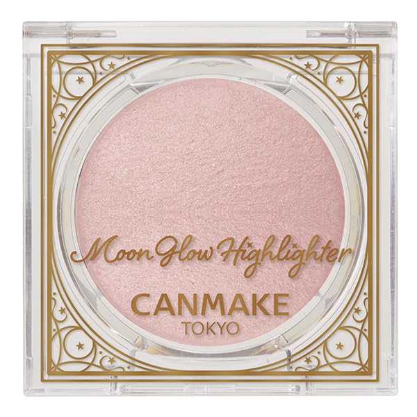 Canmake Moonglow Highlighter 02 Pink - 3.7G Baked Formula for Elegant Shine