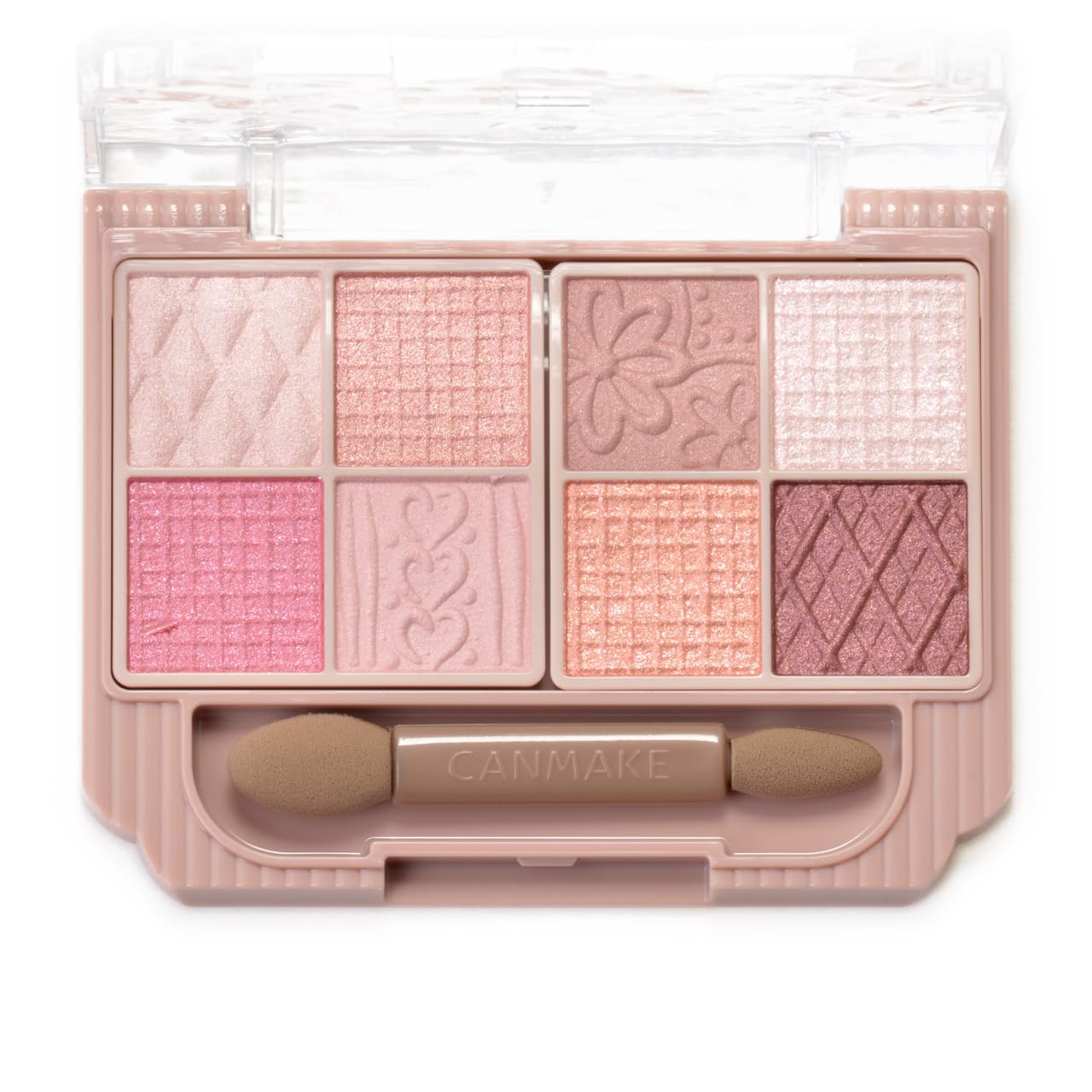 Canmake Petit Palette Eyes 05 Strawberry Peche 2g Coral Eyeshadow with Applicator