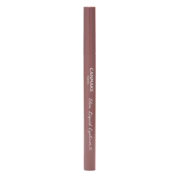 Canmake Slim Liquid Eyeliner 04 Smoky Berry Waterproof with Serum Burgundy