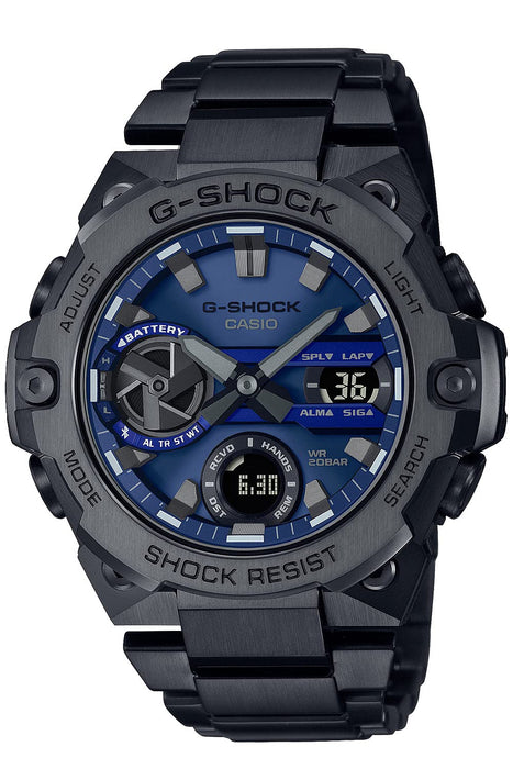 卡西歐 G-Shock 灰色男士 G-Steel 手錶，帶智慧型手機連結碳核心防護結構 - Gst-B400Bd-1A2Jf