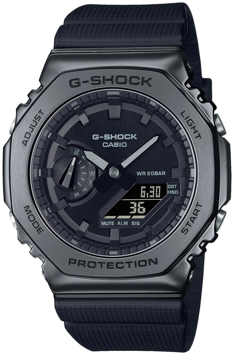 卡西欧 G-Shock 男式黑色手表 GM-2100BB-1AJF 正品国内生产金属外壳
