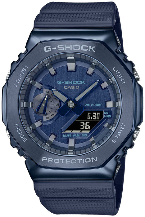 G-Shock 卡西欧 男式手表 GM-2100N-2Ajf 蓝色金属外壳 正品国内产品