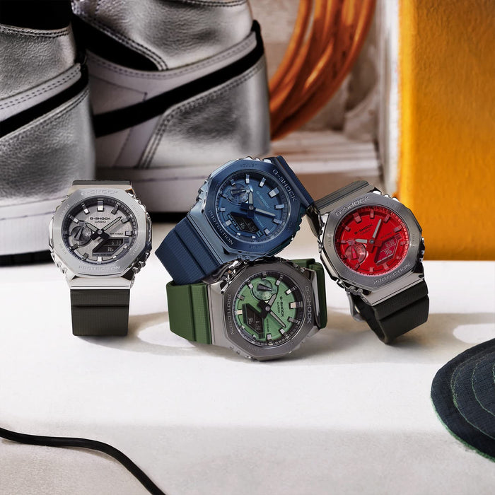 G-Shock 卡西歐男士手錶 GM-2100N-2Ajf 藍色金屬覆蓋正品國貨