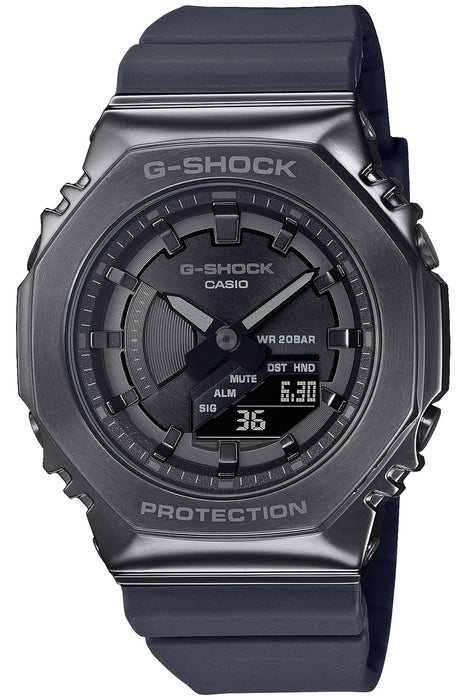 卡西欧G-Shock中号女表GM-S2100B-8Ajf正品国行货灰色金属盖