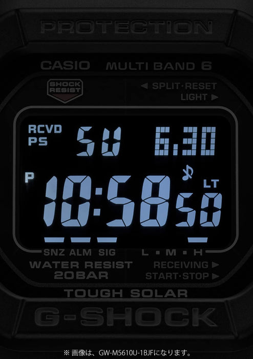 卡西歐 G-Shock 男士藍色無線電太陽能手錶帶超級照明器 GW-M5610U-2JF