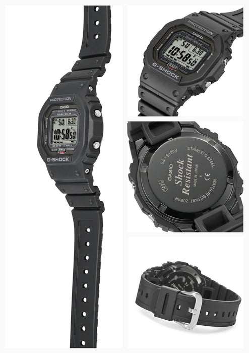 卡西歐 G-Shock GW-5000U-1JF 男士黑色手錶 - 耐用且時尚