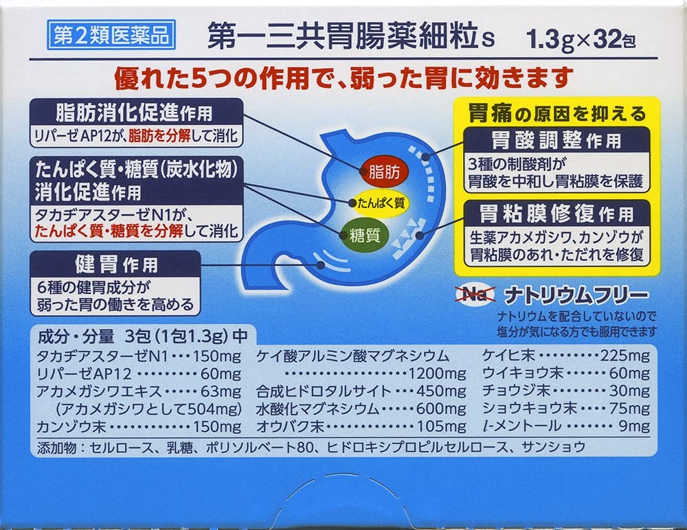 Daiichi Sankyo Gastrointestinal Medicine Granules S 32 Packets [Class 2 OTC Drug]