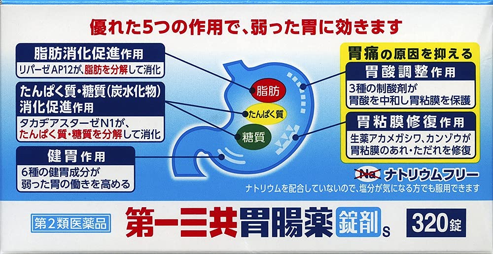 Daiichi Sankyo Gastrointestinal Medicine Tablets S 320 Count - [Class 2 OTC Drug]