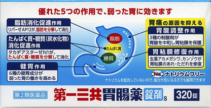 Daiichi Sankyo Gastrointestinal Medicine Tablets S 320 Count - [Class 2 OTC Drug]