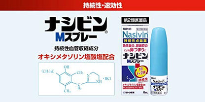 Nasivin M Spray 8Ml by Sato Pharmaceutical - Effective [Class 2 OTC Drug] Solution