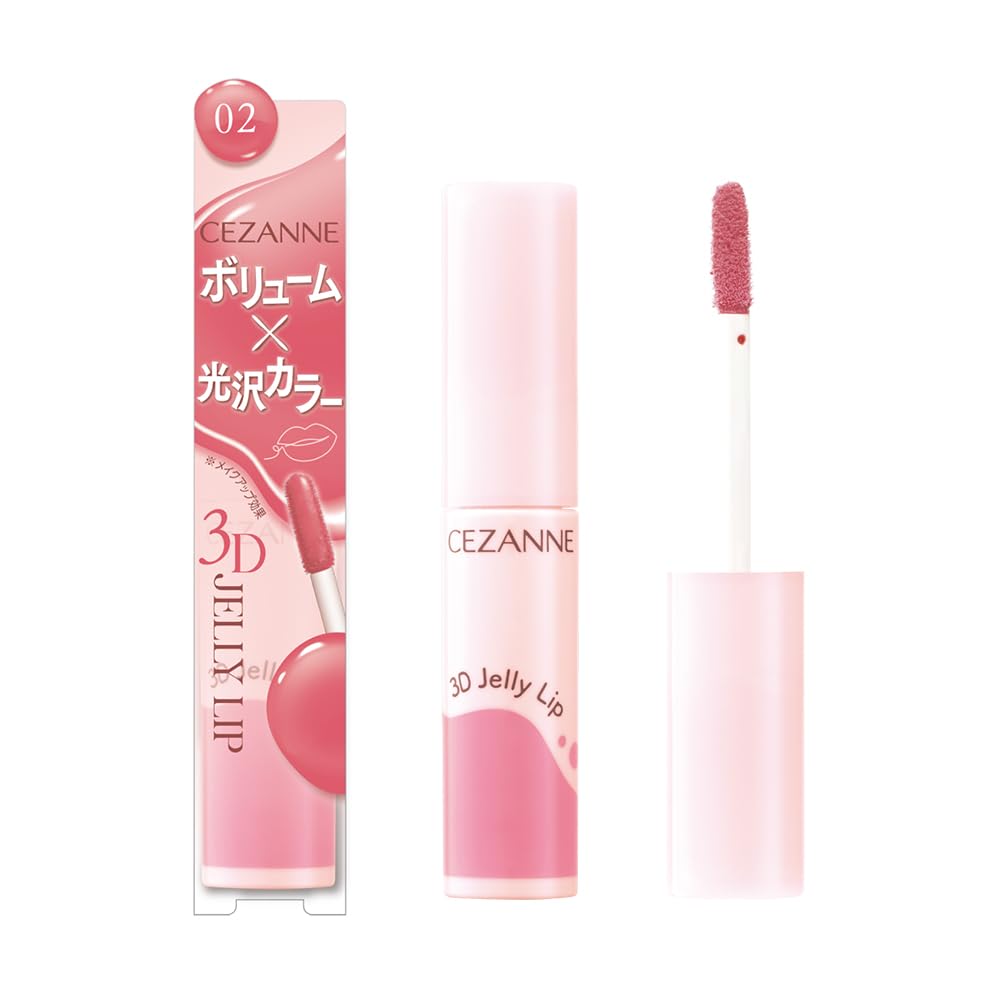 Cezanne 3D Jelly Lip 02 Milk Rose 5G Gloss for Glossy Milky Rose Lips