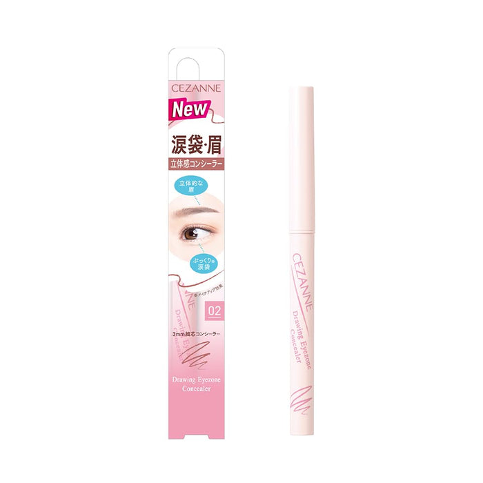 Cezanne Eye Zone Concealer 02 Natural Pink Fine-Tip Brightens Eyes 0.25G