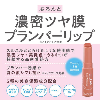 Cezanne Glow Fondue Lipstick 02 Lazy Rose 2.8G for Plump Glossy Lips