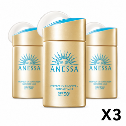 Anessa Perfect Skin UV Milk SPF50+ PA++++ Face & Body 60ml 3-Pack