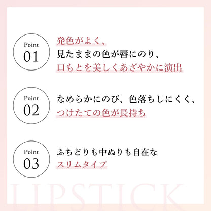 Chifure Lipstick Y 751 Brown Japan Cosmetics Long-lasting Moisturizing Makeup