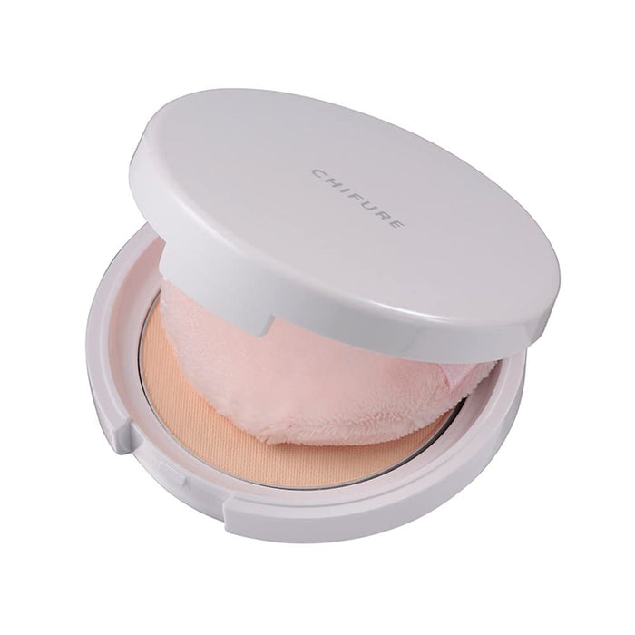 Chifure Pressed Powder Case + Refill 2 Pearly Lucent 8.5G With Puff