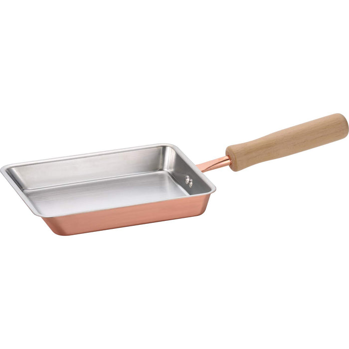 Chitose Copper Tamagoyaki Pan Rectangular Japanese Omelette Fry Pan 12x18Cm