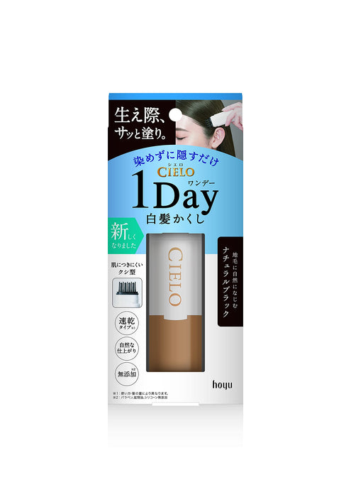 Cielo 1Day 灰发遮瑕膏 - 自然黑色一日染发剂 1 件