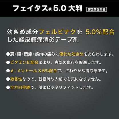 Fates Feitas 5.0 Large Size Pain Relief Patches - 20 Sheets