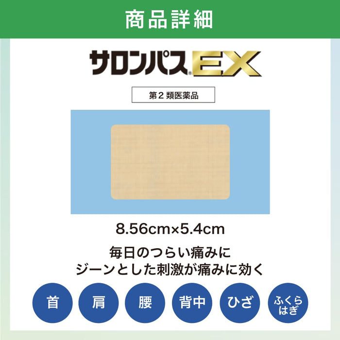 Salonpas Ex 止痛貼片 - 60 片| 100g [第2類非處方藥]解決方案