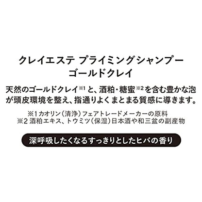 Clay Esthe Gold Clay Priming Shampoo 400Ml for Nourished Hair