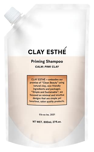 Clay Esthe Priming Shampoo Refill 800Ml with Pink Clay