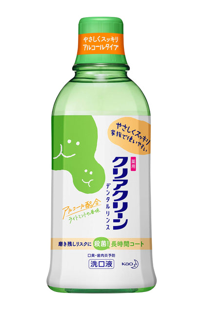 Clear Clean Dental Rinse Light Mint Medicated Mouthwash 600Ml Quasi-Drug